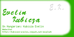 evelin kubicza business card